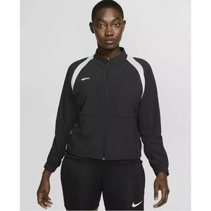 Nike Dry Womens Full Zip-Up Soccer Jacket Track Top Black Size Large [CK2700-011